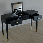 Туалетный стол - Трельяж Elsa Dreams Black 120 см варинант исполнения - 2 | Loft Concept в Липецке