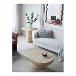 Столик кофейный кремового цвета с овальной столешницей и круглым основанием Cream Dalmen Table варинант исполнения - 9 | Loft Concept в Липецке