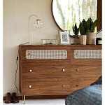 Комод с 6-ю ящиками с декором из ротанга Degarmo Chest of Drawers варинант исполнения - 6 | Loft Concept в Липецке