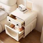 Тумбочка прикроватная с ящиком и стеклянной дверцей Робот Robot Bedside варинант исполнения - 1 | Loft Concept в Липецке