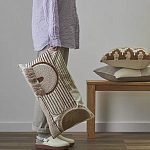 Чехол на подушку с вышивкой в виде геометрических узоров Beige Calista Rect варинант исполнения - 5 | Loft Concept в Липецке