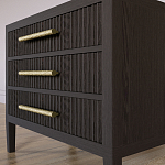 Тумба Primo  с тремя ящиками шпон темный орех варинант исполнения - 4 | Loft Concept в Липецке