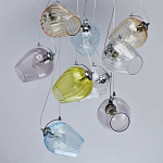 Люстра каскадная с 9-ю разноцветными стеклянными плафонами Kaleido варинант исполнения - 4 | Loft Concept в Липецке