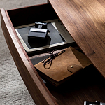 Кофейный стол овальный из дерева с 2-мя ящиками Coffee Walnut Table варинант исполнения - 8 | Loft Concept в Липецке