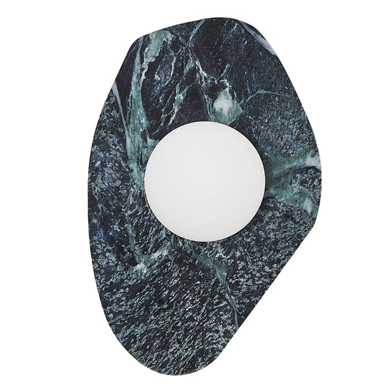 Бра с каменным основанием и плафоном из стекла Amazon Green Shaw Marble Lighting Зеленый Бра с каменным основанием и плафоном из стекла Amazon Green Shaw Marble Lighting Зеленый в Липецке | Loft Concept