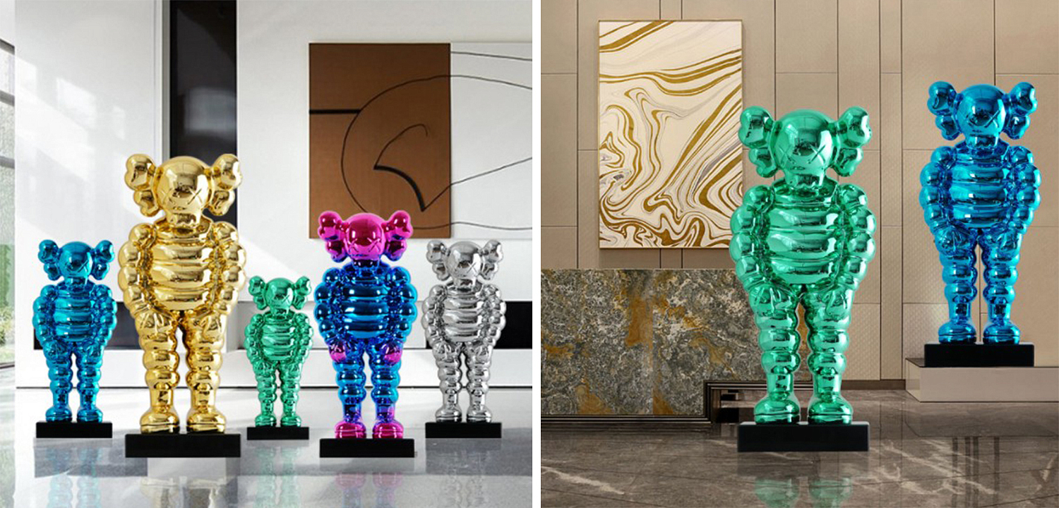 Статуэтка KAWS Bowed Down Blue on stand Статуэтка KAWS Bowed Down Blue on stand - Loft-Concept в Липецке