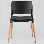 Пластиковый стул на ножках из массива бука Ferret Black 4 шт варинант исполнения - 3 | Loft Concept в Липецке