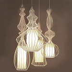 Подвесной светильник Wire Dream Pendant 2 Белый варинант исполнения - 2 | Loft Concept в Липецке