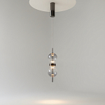 Подвесной светильник с плафоном из стекла с зеркальным градиентом Double Moon варинант исполнения - 3 | Loft Concept в Липецке