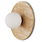 Бра в виде диска с плафоном из матового белого стекла Marble Glow варинант исполнения - 1 | Loft Concept в Липецке