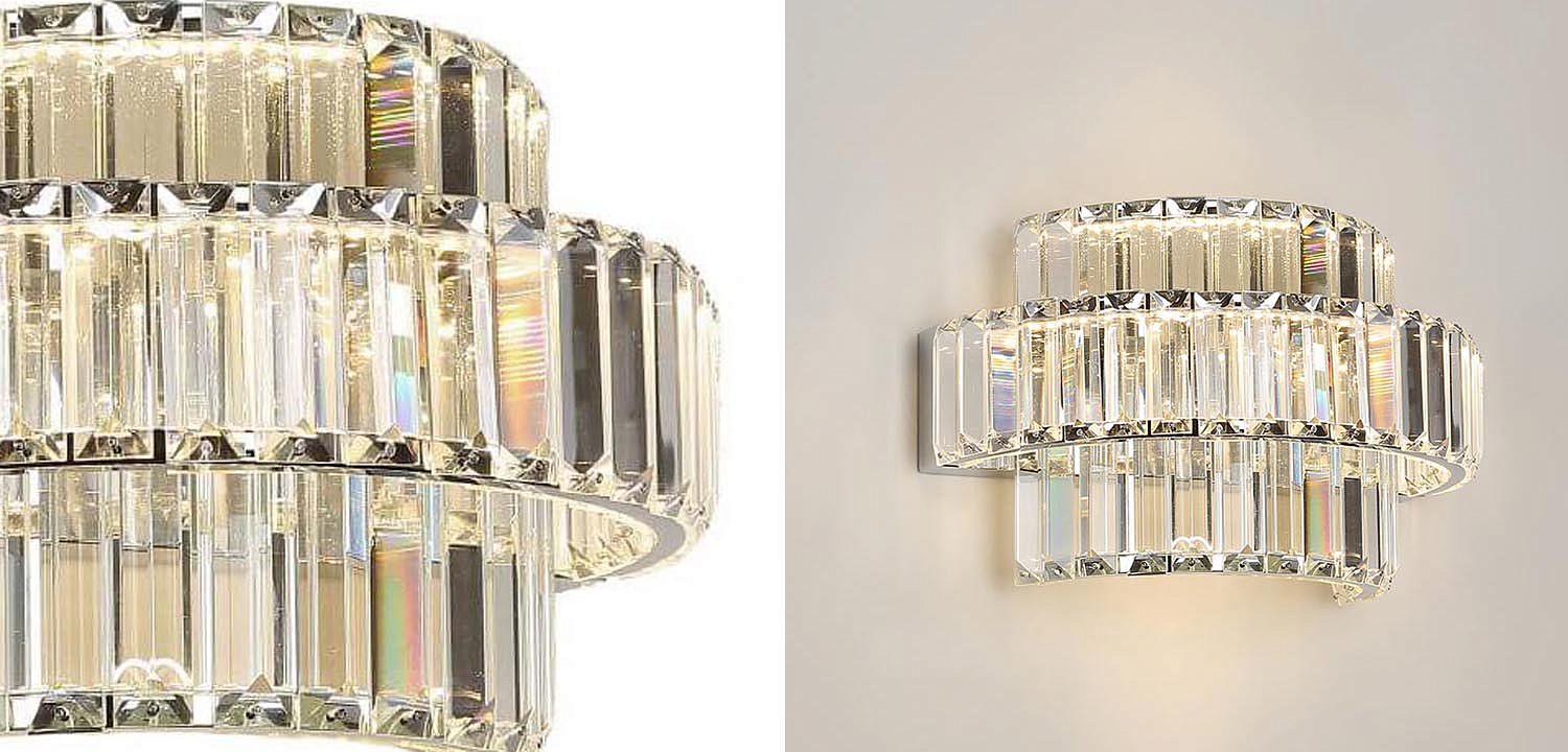 Бра Crystal Shine Linda Chrome Wall Lamp B Бра Crystal Shine Linda Chrome Wall Lamp B - Loft-Concept в Липецке