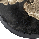 Настольная лампа с черным тканевым абажуром на основании в виде листьев Golden Leaves варинант исполнения - 1 | Loft Concept в Липецке