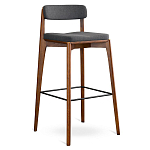 Барный стул из массива ясеня с обивкой из рогожки Elegant Ash варинант исполнения - 3 | Loft Concept в Липецке