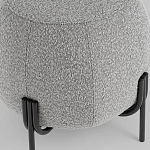 Пуф в ткани букле серого цвета Pikelet варинант исполнения - 4 | Loft Concept в Липецке