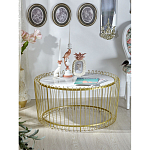 Журнальный столик с столешницей из мрамора на металлическом основании Table Vertical Planes варинант исполнения - 3 | Loft Concept в Липецке