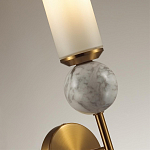 Бра с цилиндрическим матовым плафоном и шаром из камня на металлическом основании Orb Essence варинант исполнения - 6 | Loft Concept в Липецке