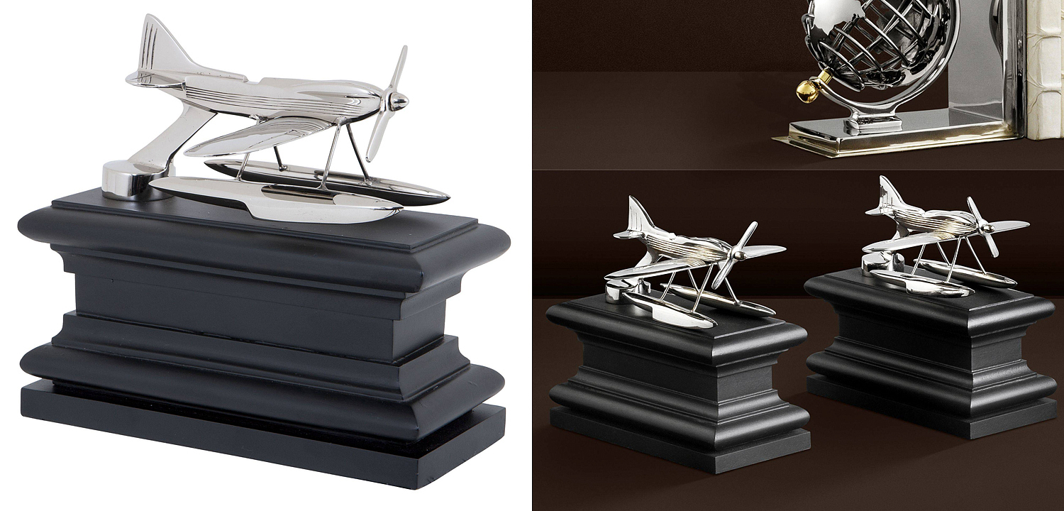 Держатель для книг Eichholtz Bookend Hydroplane set of 2 Nickel Держатель для книг Eichholtz Bookend Hydroplane set of 2 Nickel - Loft-Concept в Липецке