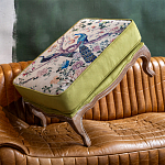 Банкетка из массива бука с изображением птиц и цветов Beige Green Chinoiserie Garden Banquette варинант исполнения - 2 | Loft Concept в Липецке