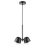 Подвесной светильник черный с 2-мя плафонами Pendant lamp Black варинант исполнения - 1 | Loft Concept в Липецке