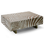 Кофейный стол Kenya Coffee Table Bone Inlay ZEBRA Beige  варинант исполнения - 3 | Loft Concept в Липецке