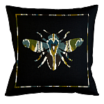 Подушка декоративная пчела сине-зелёный орнамент Ikat Pattern варинант исполнения - 1 | Loft Concept в Липецке