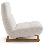 Кресло с обивкой букле Lino White  Boucle Armchair варинант исполнения - 3 | Loft Concept в Липецке