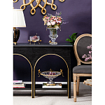 Чаша из прозрачного стекла на бронзовых ножках в виде стрекоз Eden Garden варинант исполнения - 5 | Loft Concept в Липецке