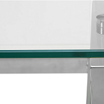 Стол письменный с прозрачной столешницей Corporate Identity варинант исполнения - 3 | Loft Concept в Липецке