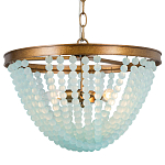 Круглая люстра с подвесками в виде круглых голубых бусин Blue Beads Chandelier варинант исполнения - 2 | Loft Concept в Липецке