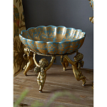 Чаша с орнаментом на бронзовых ножках в виде ангелов Eden Garden варинант исполнения - 5 | Loft Concept в Липецке