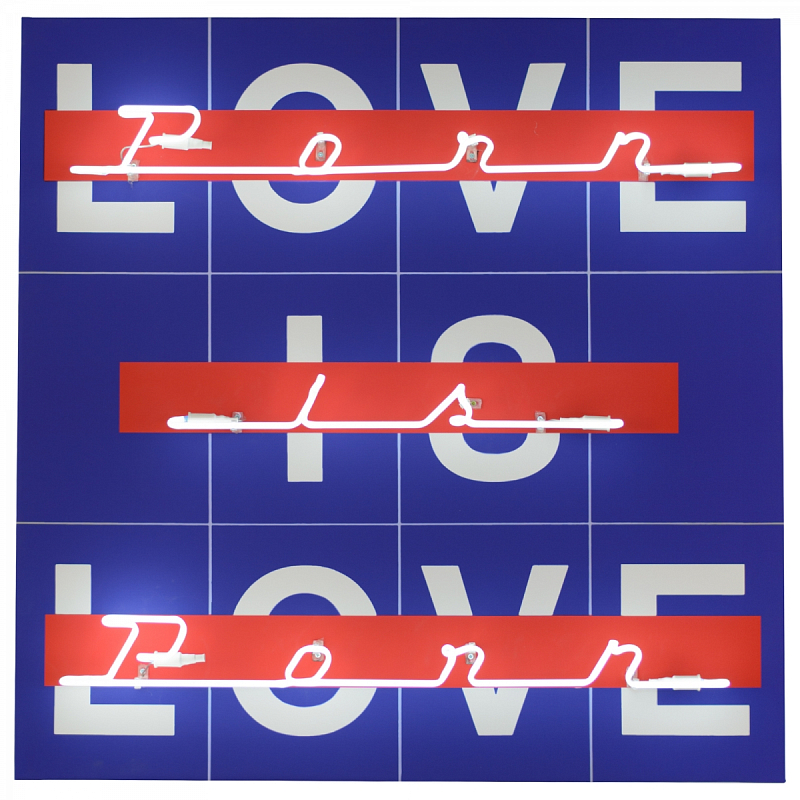 Постер Love is love blue Синий Постер Love is love blue Синий в Липецке | Loft Concept