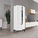 Комод белый с 4-мя дверцами на металлических ножках SPARK MULTIPURPOSE CABINET WHITE варинант исполнения - 8 | Loft Concept в Липецке