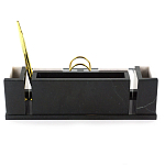 Настольный письменный набор из белого мрамора и змеевика Marble Accessory варинант исполнения - 3 | Loft Concept в Липецке