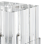 Бра серебряное с фактурным прозрачным абажуром Optical Crystal варинант исполнения - 1 | Loft Concept в Липецке