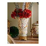 Ваза из фарфора на бронзовом основании Turquoise Blooming Garden варинант исполнения - 10 | Loft Concept в Липецке