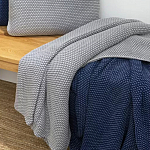 Плед из хлопка серого цвета Waffle Comfort варинант исполнения - 4 | Loft Concept в Липецке