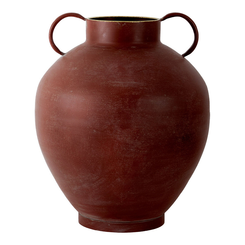 Ваза бордовая с 2-мя фактурными ручками Vase Burgundy Glaze Бордовый в Липецке | Loft Concept 