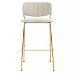 Стул барный широкой полукруглой спинкой на золотистых ножках Chair Smooth Shapes варинант исполнения - 1 | Loft Concept в Липецке