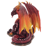 Декоративная статуэтка Дракон Красный Red Dragon with Orange Wings Statuette варинант исполнения - 2 | Loft Concept в Липецке