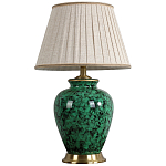 Настольная лампа с абажуром Beige Green Malachite Lampshade варинант исполнения - 2 | Loft Concept в Липецке