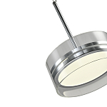 Подвесной светильник с прозрачным плафоном цилиндрической формы из акрила и стекла с пультом для регулировки света Glass Lamp Chromium варинант исполнения - 3 | Loft Concept в Липецке