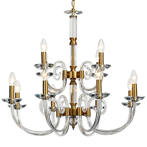 Люстра Twisted Glass Candles Chandelier 12