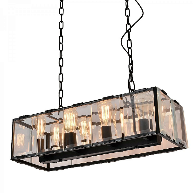 Люстра Harlow Crystal SQUARE Chandelier 8 Черный Люстра Harlow Crystal SQUARE Chandelier 8 Черный в Липецке | Loft Concept