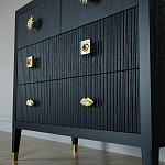 Бельевой Комод с 4 ящиками Elsa Dreams Black варинант исполнения - 3 | Loft Concept в Липецке