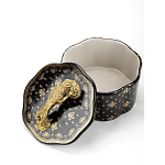 Шкатулка черного цвета с крышкой с фигуркой льва Eden Garden варинант исполнения - 4 | Loft Concept в Липецке