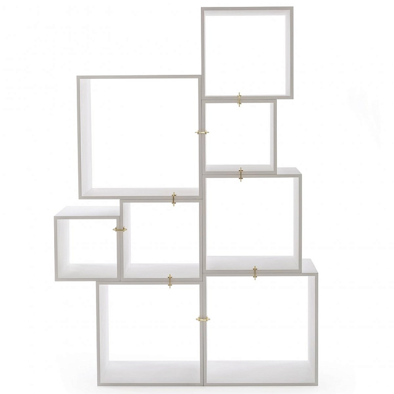 Стеллаж Seletti Assemblage White Белый Золотой в Липецке | Loft Concept 