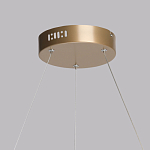 Люстра подвесная круглая золотого цвета с белыми изогнутыми световыми линиями Luke Lampco Tracer Lamp варинант исполнения - 11 | Loft Concept в Липецке