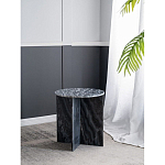 Столик кофейный с столешницей из черного мрамора Compact Black Marble Table варинант исполнения - 6 | Loft Concept в Липецке