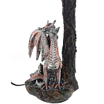 Настольная лампа с абажуром Дракон Silver Red Dragon Коричневый абажур варинант исполнения - 3 | Loft Concept в Липецке