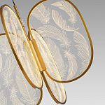 Люстра с гравировкой на акриловых плафонах Gravyura Bronze D 50 см варинант исполнения - 3 | Loft Concept в Липецке